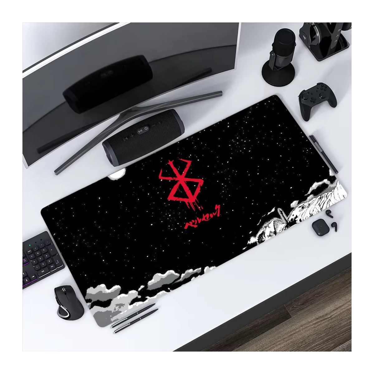 B-B-Berserk Office XXL Gaming Mauspad mit Comic-Design, rutschfest und verdickt - Bild 2
