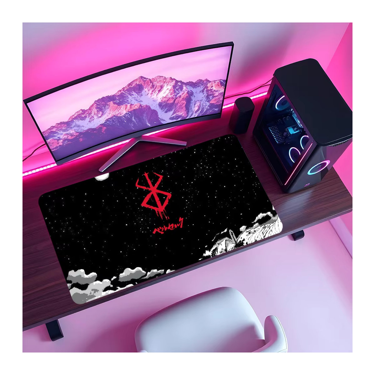 B-B-Berserk Office XXL Gaming Mauspad mit Comic-Design, rutschfest und verdickt - Bild 3