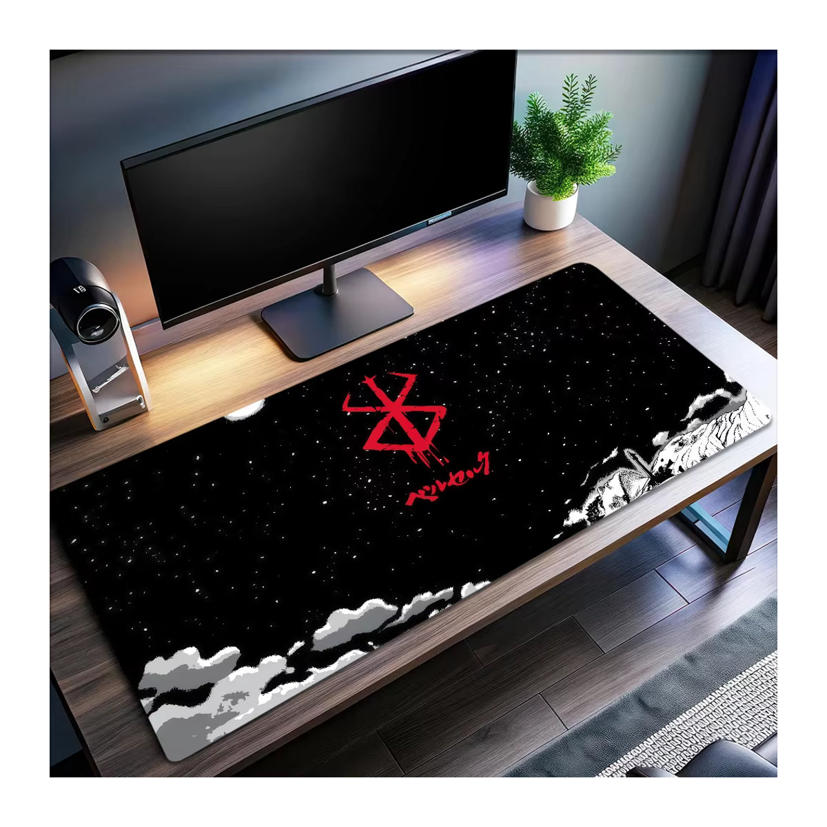 B-B-Berserk Office XXL Gaming Mauspad mit Comic-Design, rutschfest und verdickt - Bild 5