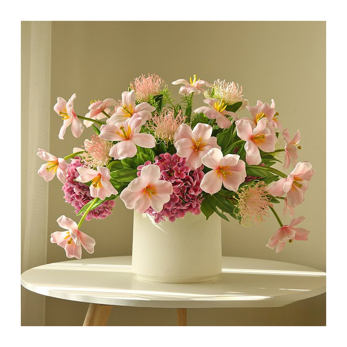 B & B Künstliche Holländische Blumen in Rosa als Dekoration für Wohnzimmer und Hochzeit, Höhe: 54 cm - Bild 1