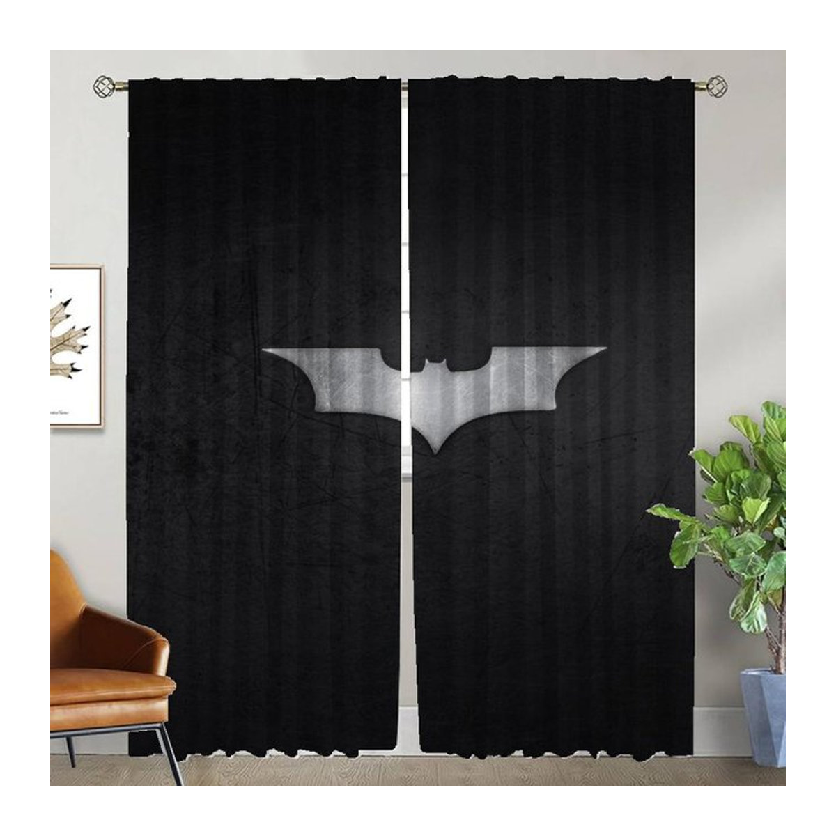 B-Batmanes Tüll-Vorhang Set für Schlafzimmer und Wohnzimmer, 2 Stück elegante Voile-Gardinen, Breite: 132 cm, Höhe: 160 cm - Bild 1