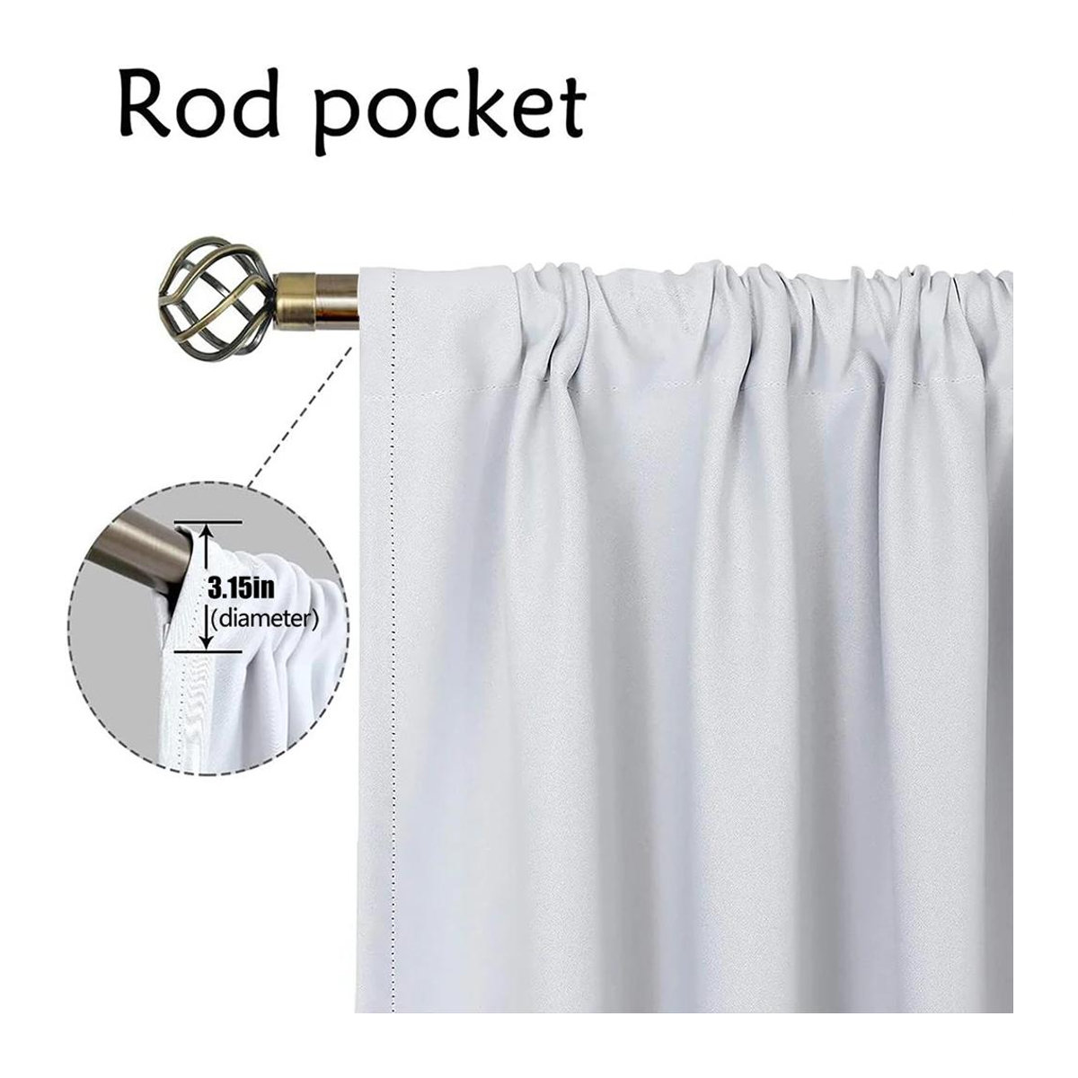 B-Batmanes Tüll-Vorhang Set für Schlafzimmer und Wohnzimmer, 2 Stück transparente Voile-Gardinen als Raumteiler oder Wanddekoration, Breite: 107 cm, Höhe: 213 cm - Bild 1