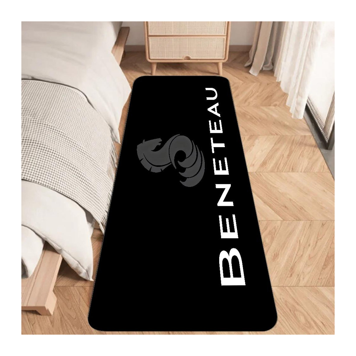 B-Beneteau Yachten Fußmatte mit grafischem Druck aus Flanell für Badezimmer, Küche oder Eingangsbereich, B/T: 60 x 40 cm - Bild 1
