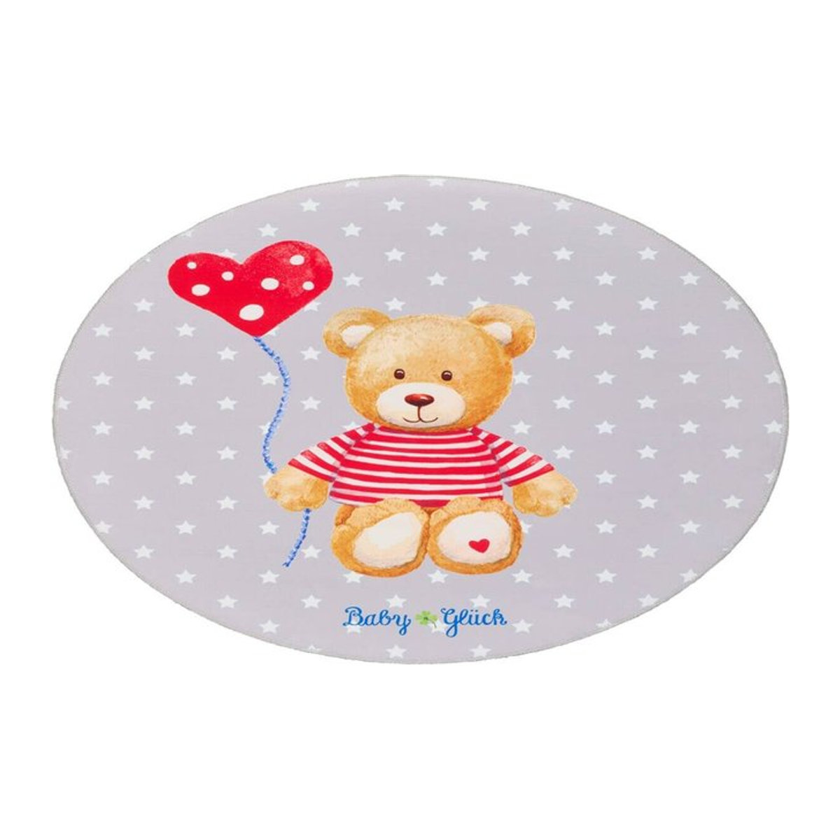 Baby Glück Kinderteppich grau Durchmesser: 100 cm - Bild 1