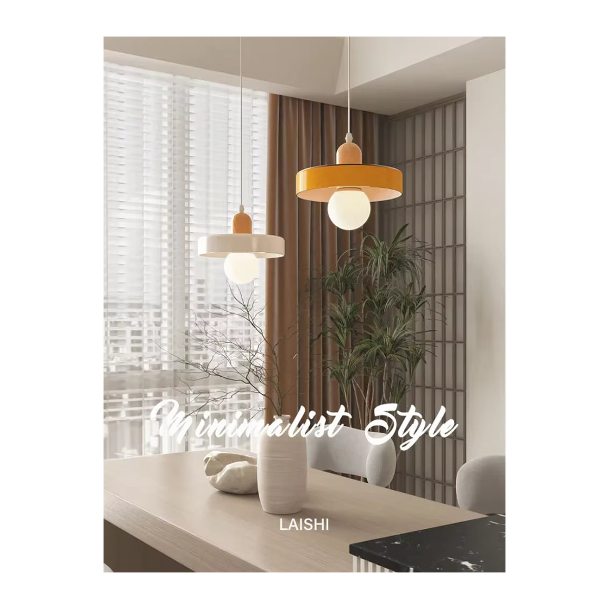 BAIHUAN LED Glas Pendelleuchte Nordic Design in Bunt, Moderne Vintage Kronleuchter für Wohnzimmer und Restaurant, Durchmesser: 35 cm - Bild 6