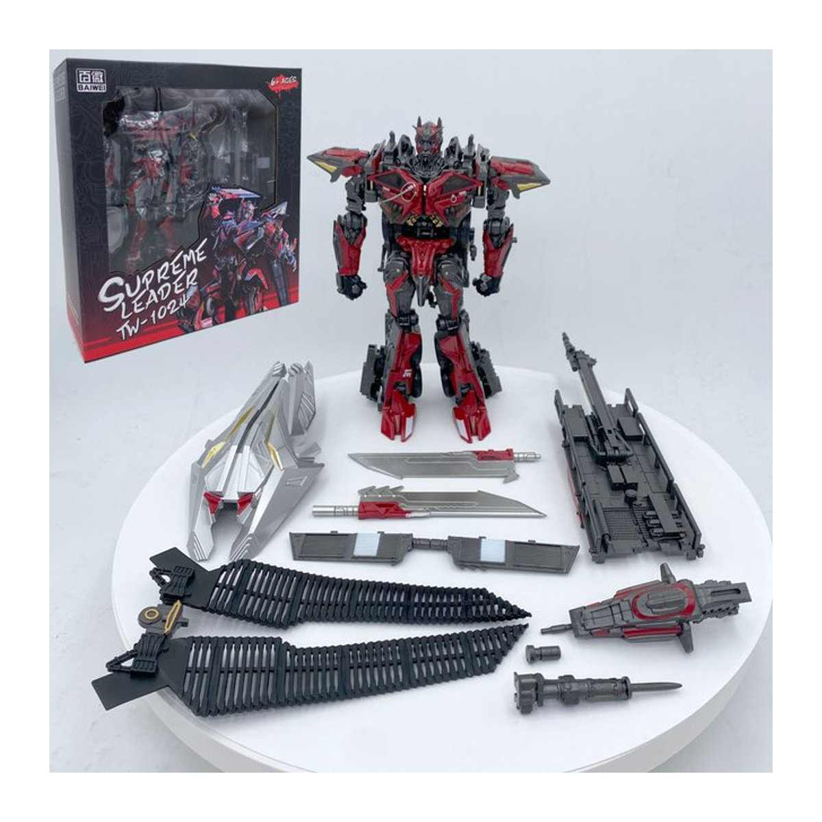 BAIWEI Transformation TW-1024 Sentinel TW1024 KO SS Filmroboter Actionfigur in Rot - Bild 1