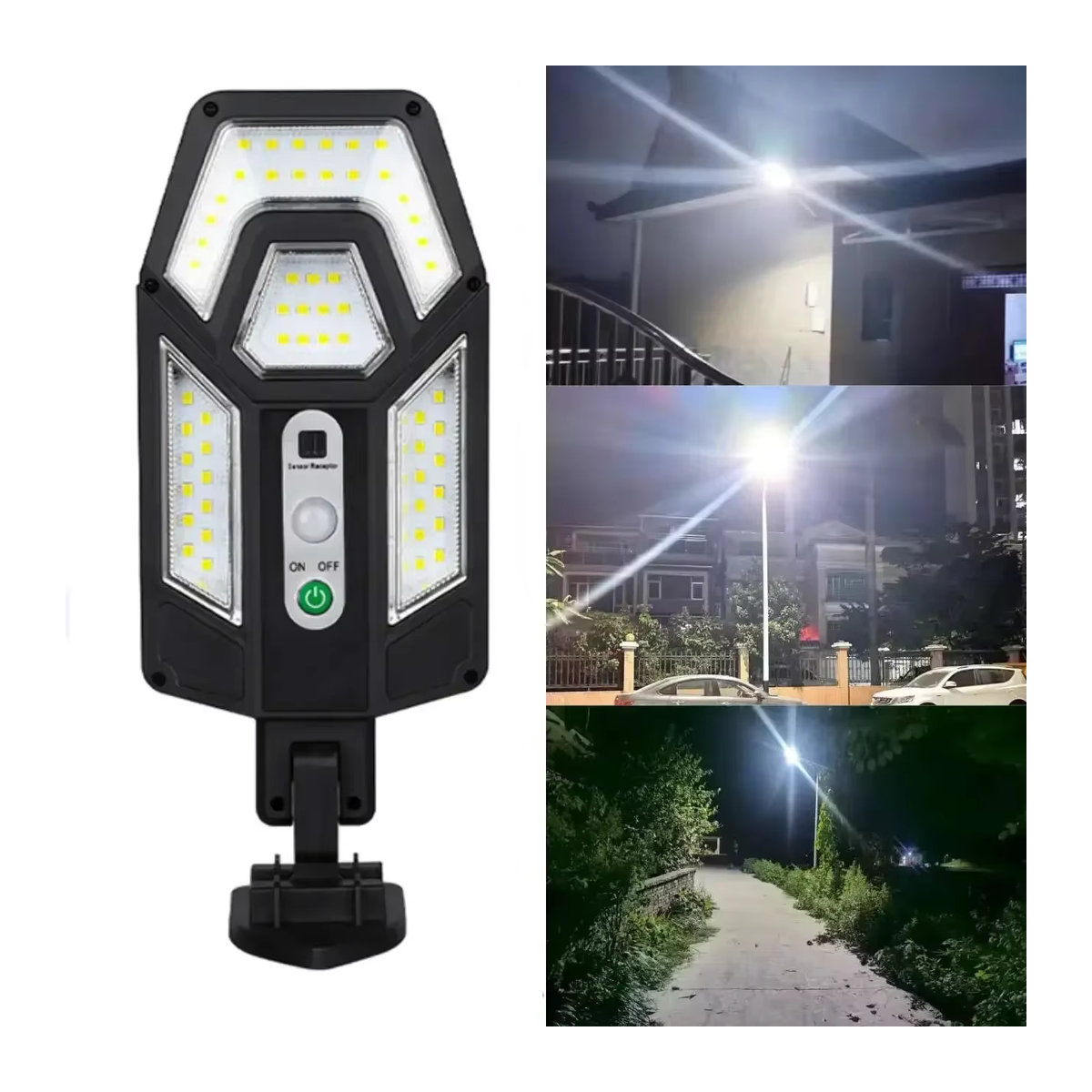 BALDR Solar Außenlampe mit 55 LED und Bewegungsmelder sowie Fernbedienung, wasserdichte Solar Wandleuchte für den Außenbereich - Bild 5