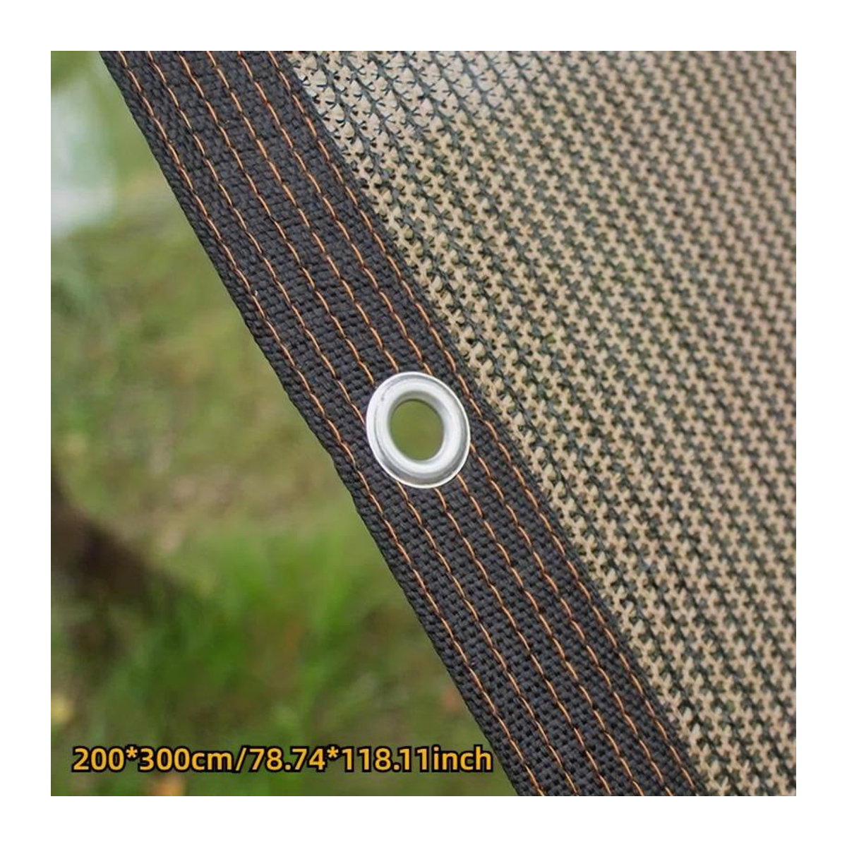 Balkon-Sichtschutz Braun als wetterbeständige Zaunabdeckung und Windschutznetz mit UV-Schutz, Breite: 1 m, Höhe: 2 m - Bild 2