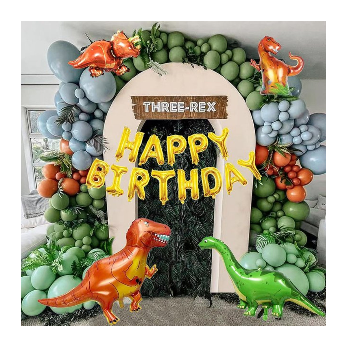 Ballon Girlande Bogen Kit für Dinosaurier und Dschungel Thema Party Dekoration in Multicolor - Bild 1