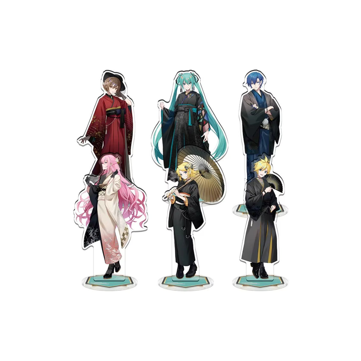Bandai Anime Acryl Figur Modell Hatsune Miku Rin Len Kaito Luka Multicolor Höhe: 16 cm - Bild 5