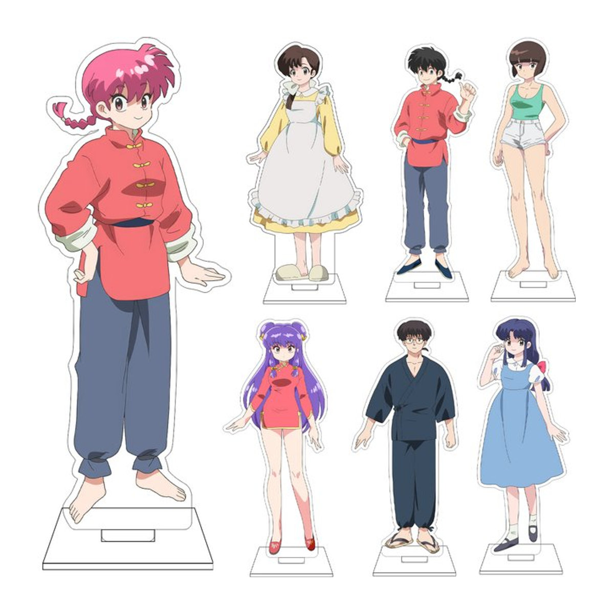 Bandai Anime Ranma 1/2 Acryl-Figur Standplatte Kasumi Tendo Akane Ranma Ornament Höhe: 16 cm - Bild 1