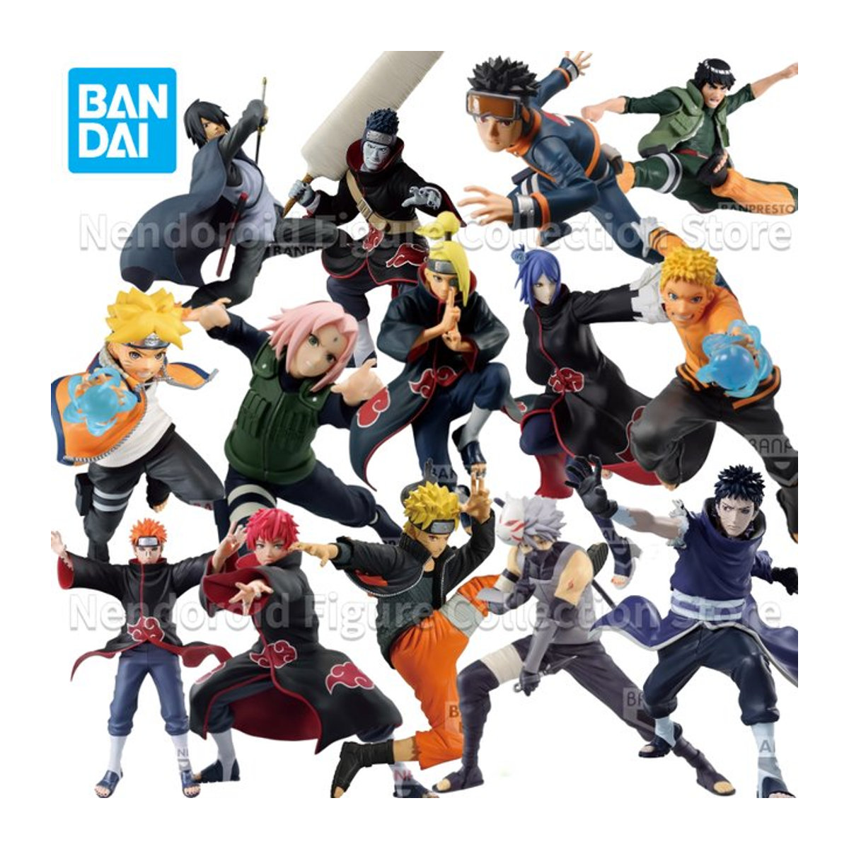 Bandai BANPRESTO Vibration Stars Anime Figur Naruto Uchiha Sasuke Gaara Momochi Zabuza Haruno Sakura Konan Multicolor - Bild 1