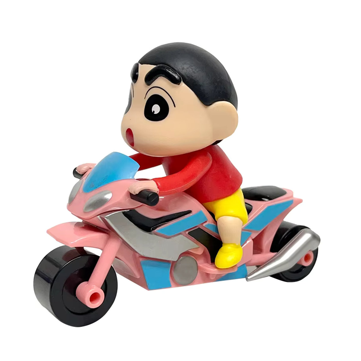 Bandai Crayon Shin Chan Anime Figur auf Motorrad, bunte Cartoon Actionfigur als Desktop-Ornament und Sammlerstück - Bild 4