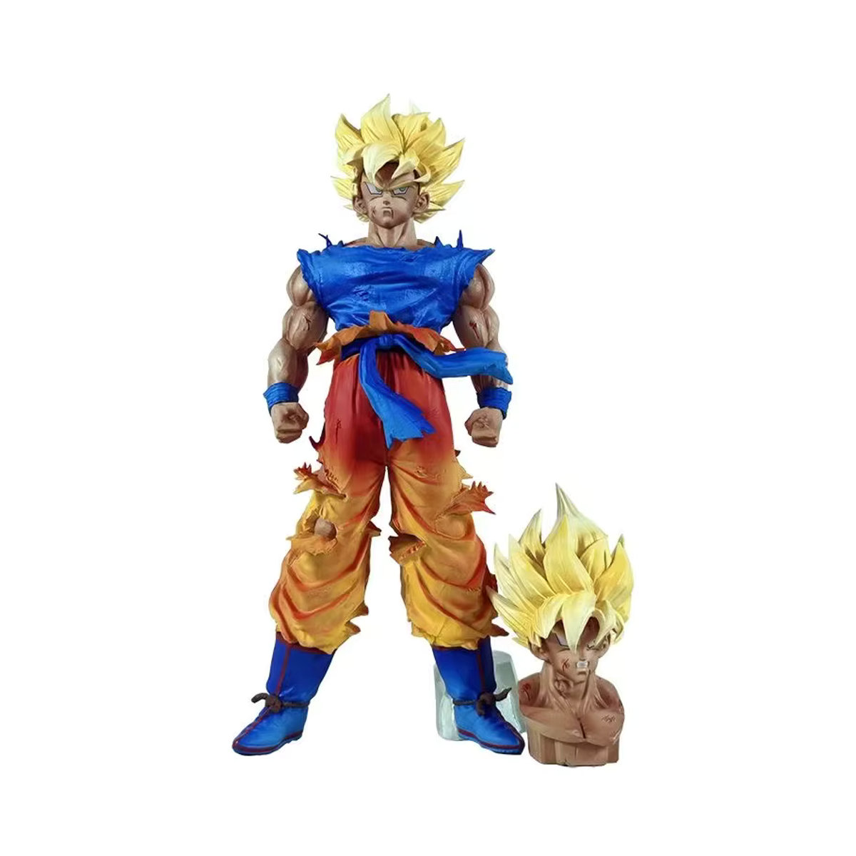 Bandai Dragon Ball Z Son Goku Figur mit Super Saiyajin Ersatzköpfen aus PVC, Multicolor, Höhe: 26 cm - Bild 3