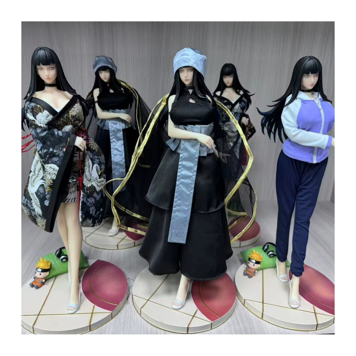 Bandai Naruto Hyuga Hinata Anime Statue im Hochzeitskleid als handgemachtes Desktop Modell zur Dekoration und Sammlung, Höhe: 44 cm - Bild 2