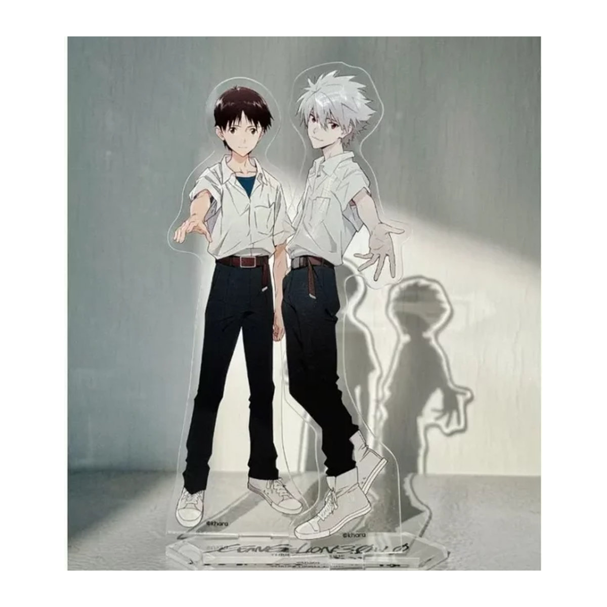 Bandai Neon Genesis Evangelion Acryl-Desktop-Ständer Nagisa Kaworu und Ikari Shinji transparent - Bild 1