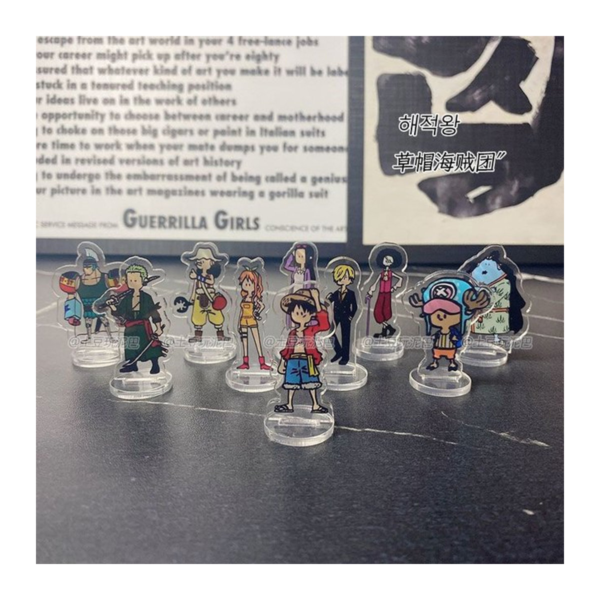 Bandai One Piece Anime-Figur Mini-Standfigur Luffy und Ace für den Schreibtisch - Bild 1