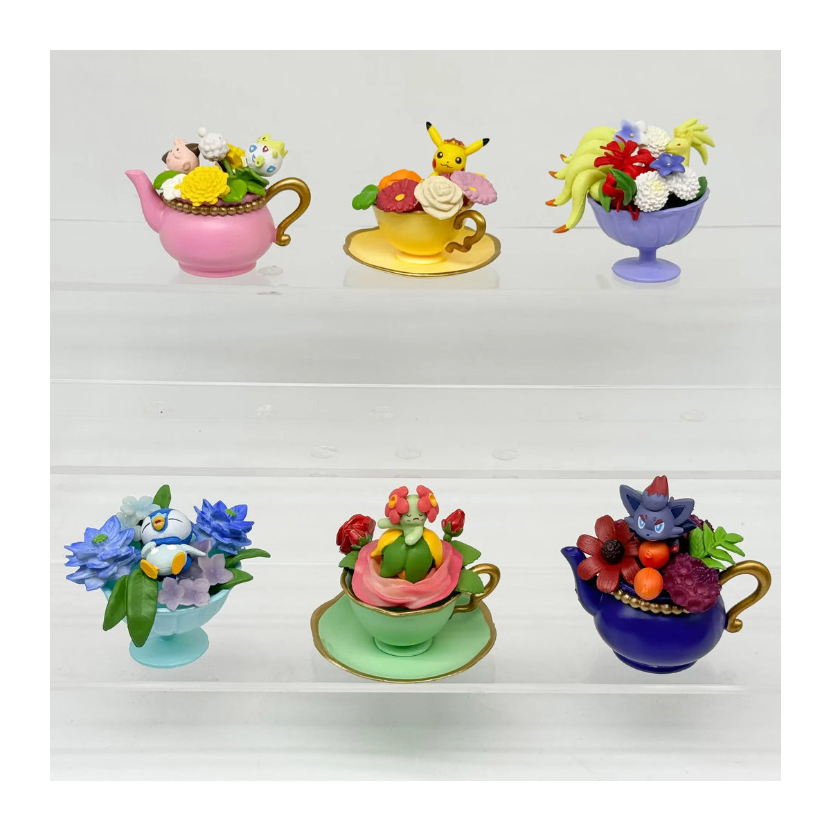 Bandai Pokemon Kawaii Floral Cup Collection Pikachu Mystery Blind Box mit 2 Figuren als Anime Sammelfigur und Dekorationsornament - Bild 3