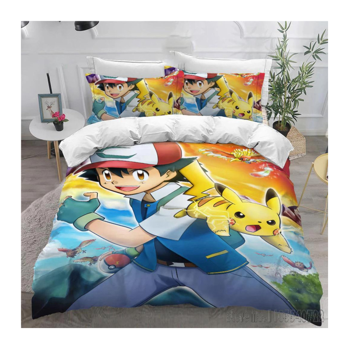 Bandai Pokemon Pikachu Bettwäscheset Multicolor, 3-teilig, B/H: 135 x 200 cm - Bild 1