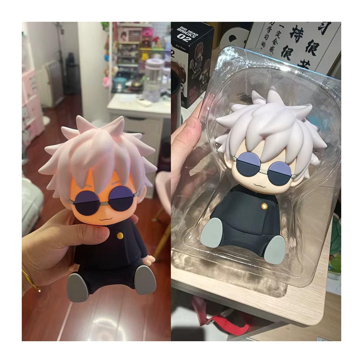 Bandai Sunrisepop Anime Jujutsu Kaisen Staffel 2 Gojo Satoru Nachtlicht aus Silikonkautschuk als Schreibtischlampe - Bild 3