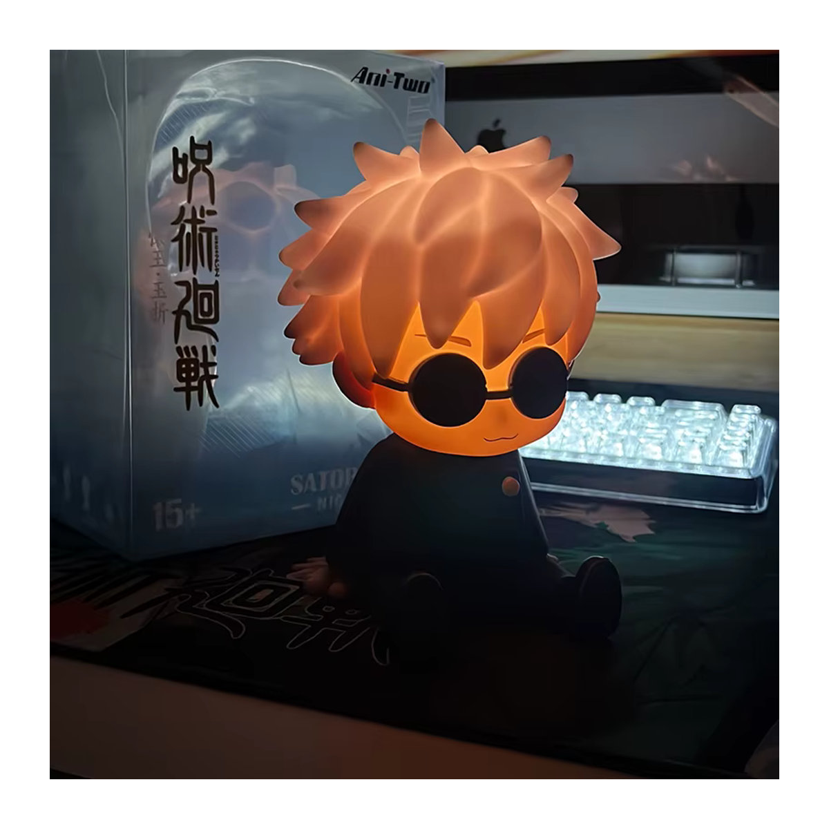 Bandai Sunrisepop Anime Jujutsu Kaisen Staffel 2 Gojo Satoru Nachtlicht aus Silikonkautschuk als Schreibtischlampe - Bild 4