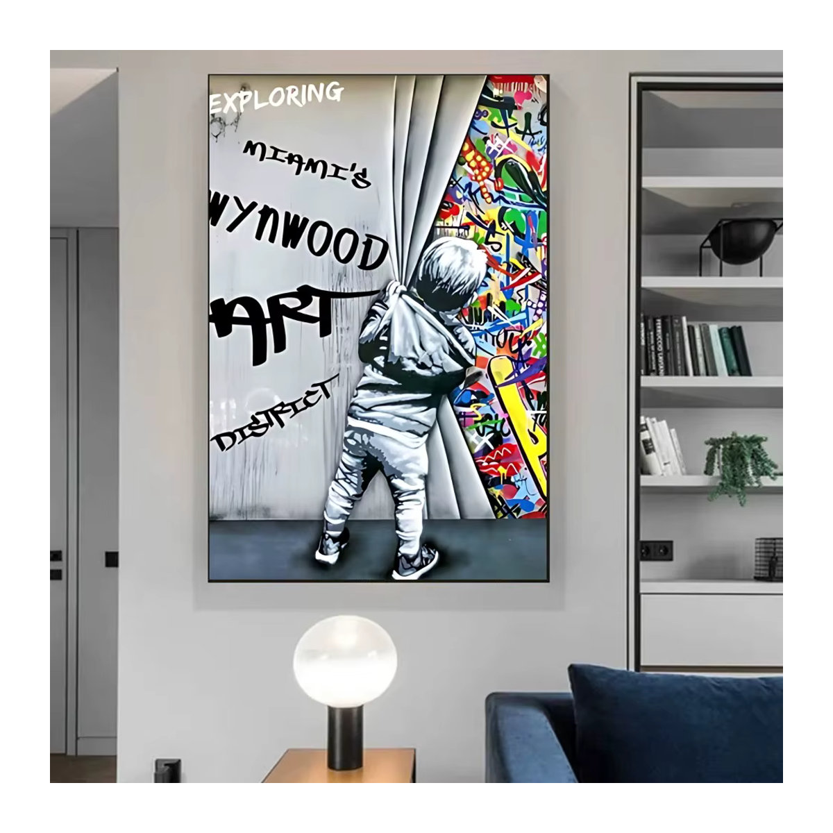 Banksy Street Graffiti Kunst Poster Vintage Wandkunst Malerei in Mehrfarbig, Rechteckig, B: 50 cm, H: 40 cm - Bild 3