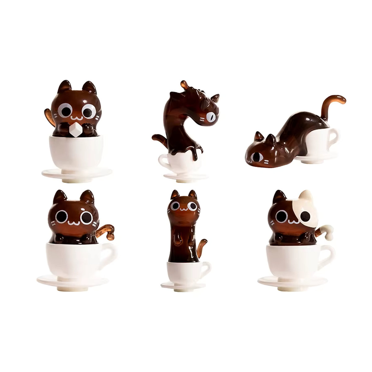 Banpresto Katze Café Blind Box Sammelfigur aus Kunststoff in Schwarz und Transparent - Bild 6