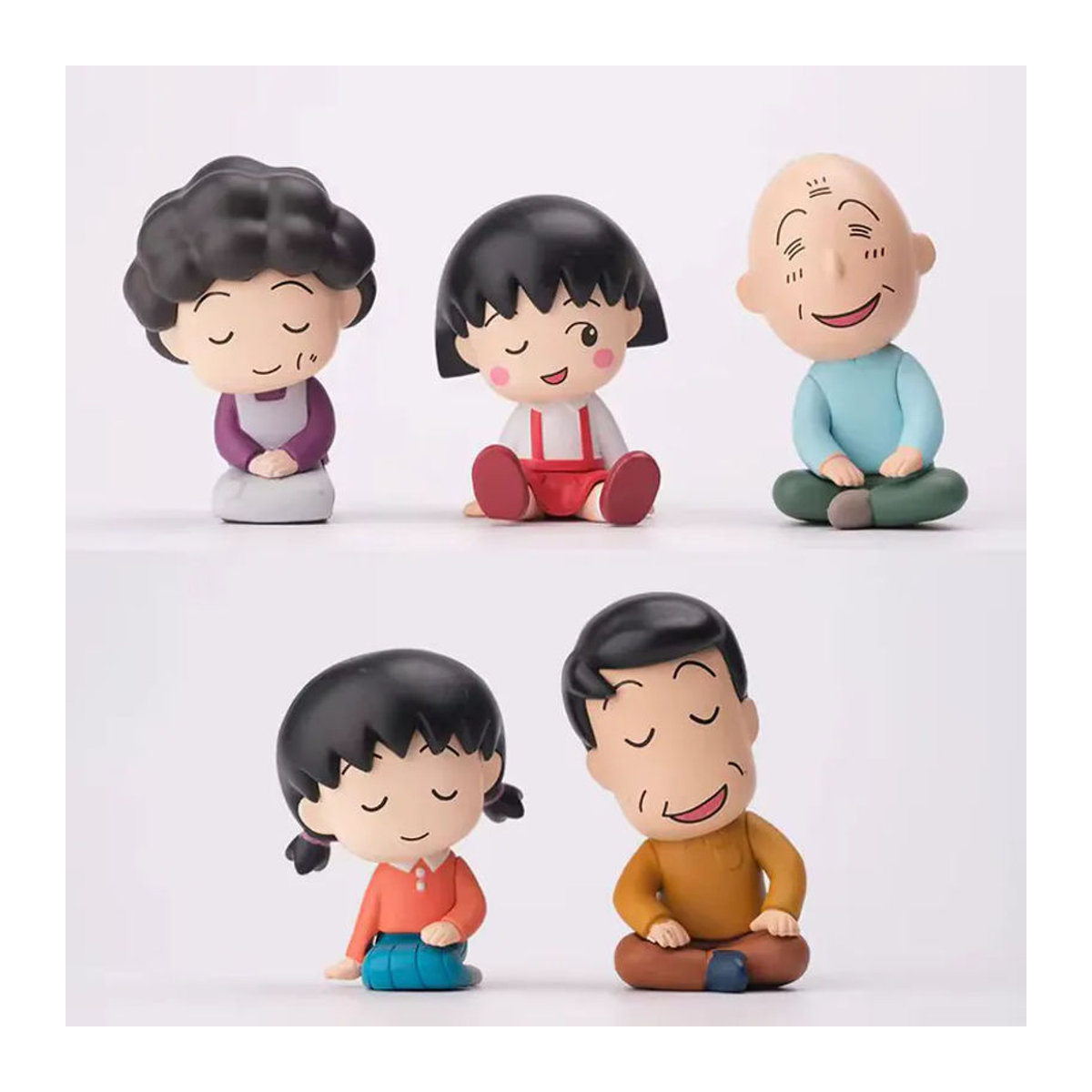 Banpresto Little Maruko Familie Schulter an Schulter Blindbox Dekoration aus Kunststoff, mehrfarbig - Bild 3