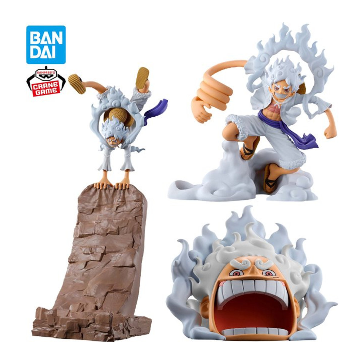 Banpresto One Piece Fig Life Gear 5 Monkey D. Ruffy Anime Figur in Weiß aus Kunststoff - Bild 1