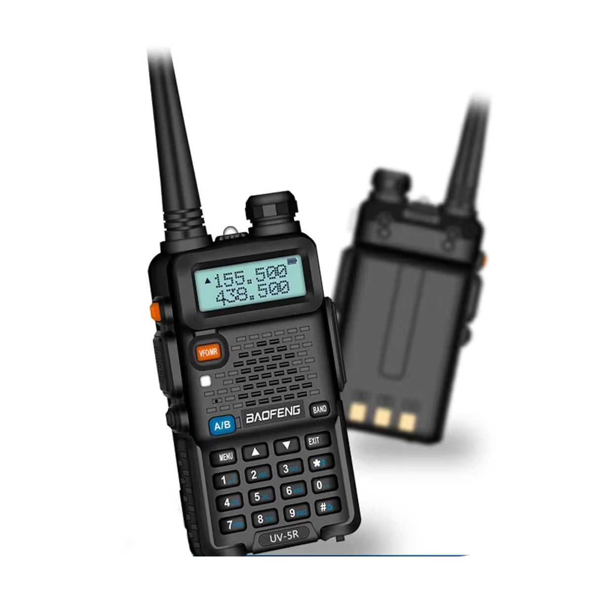 Baofeng UV-5R Walkie Talkie Dual Band Tragbares Funkgerät Schwarz - Bild 5