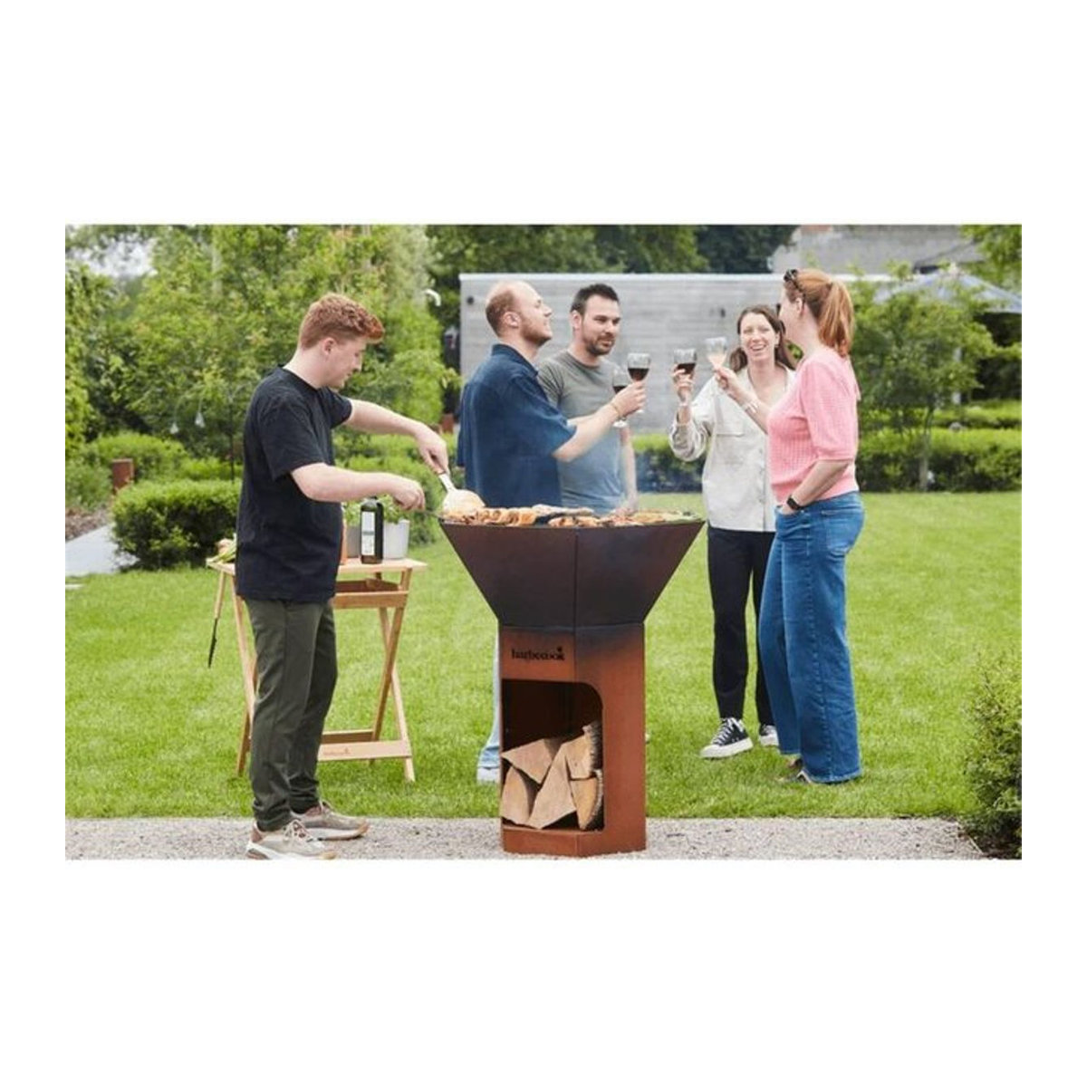 Barbecook Holzkohlegrill Nestor aus Metall in Braun, B/T/H: 92 x 82 x 100 cm - Bild 5