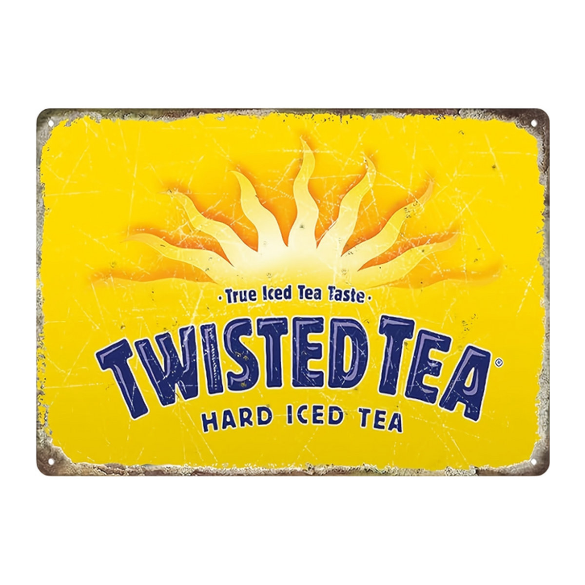 BarDecorPro Twisteds Tea Blechschild im Vintage-Stil aus Metall zur Wandmontage, Breite: 20 cm, Höhe: 20 cm - Bild 1