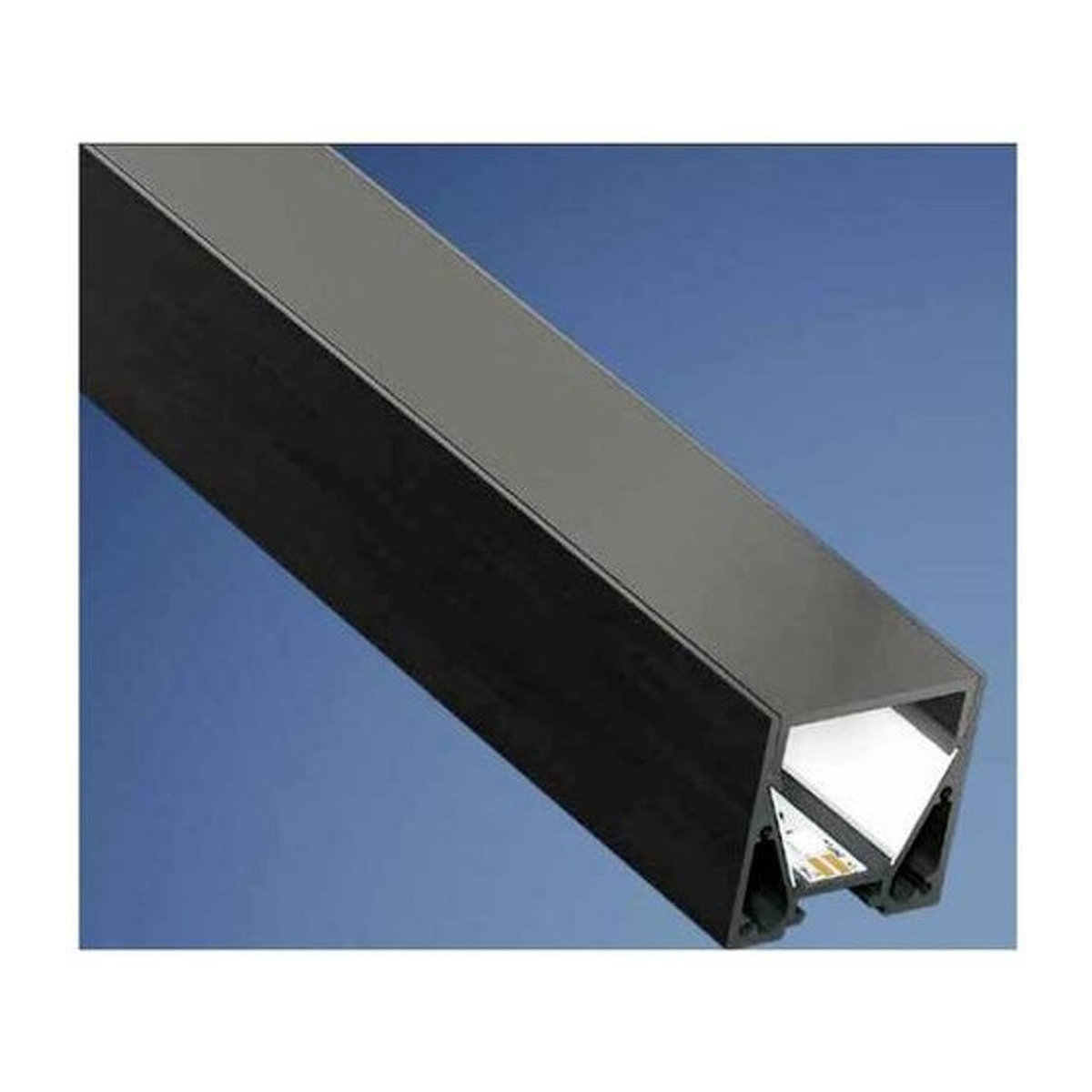 Barthelme Profil aus Metall in Schwarz, quadratisch und wandmontiert - Bild 1