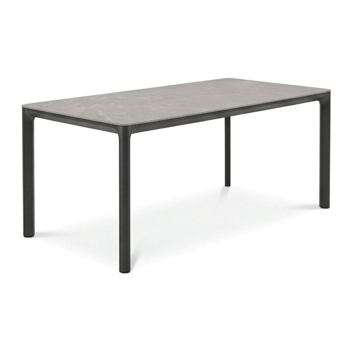 Barths Belfort Moderner Rechteckiger Esstisch aus Naturstein und Aluminium in Anthrazit, B: 210 cm, T: 90 cm, H: 75 cm - Bild 1