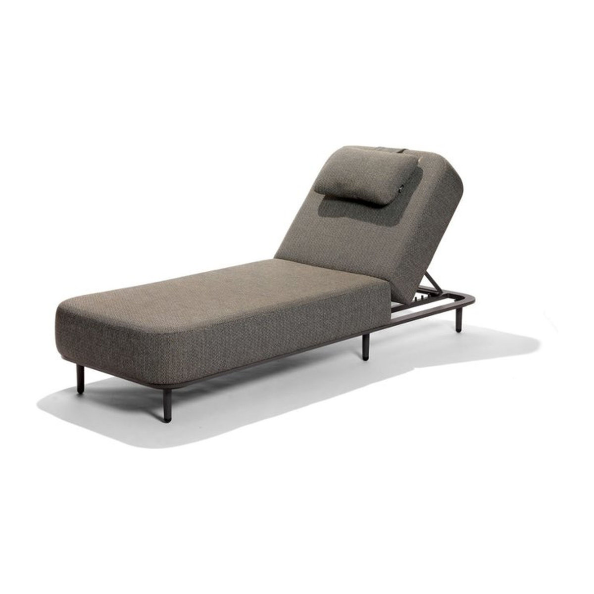 Barths Belfort Polster-Sonnenliege in Anthrazit, B/T/H: 74 x 205 x 36 cm - Bild 1