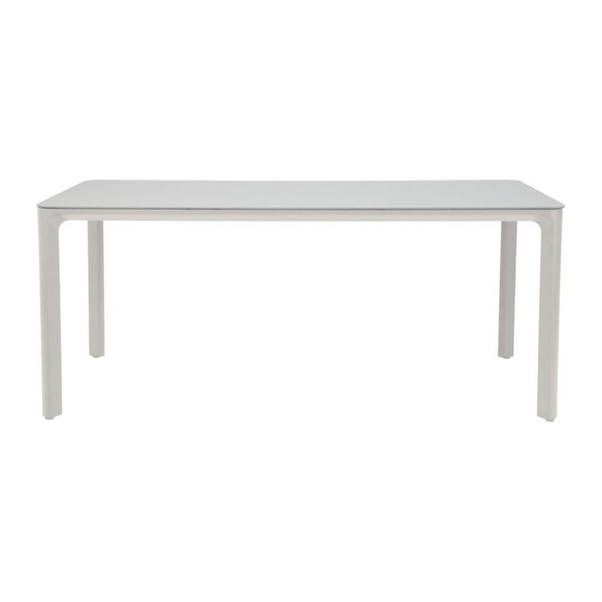 Barths Belfort Rechteckiger Esstisch in Beige mit Naturstein und Aluminium, B/T/H: 140 x 90 x 75 cm - Bild 1