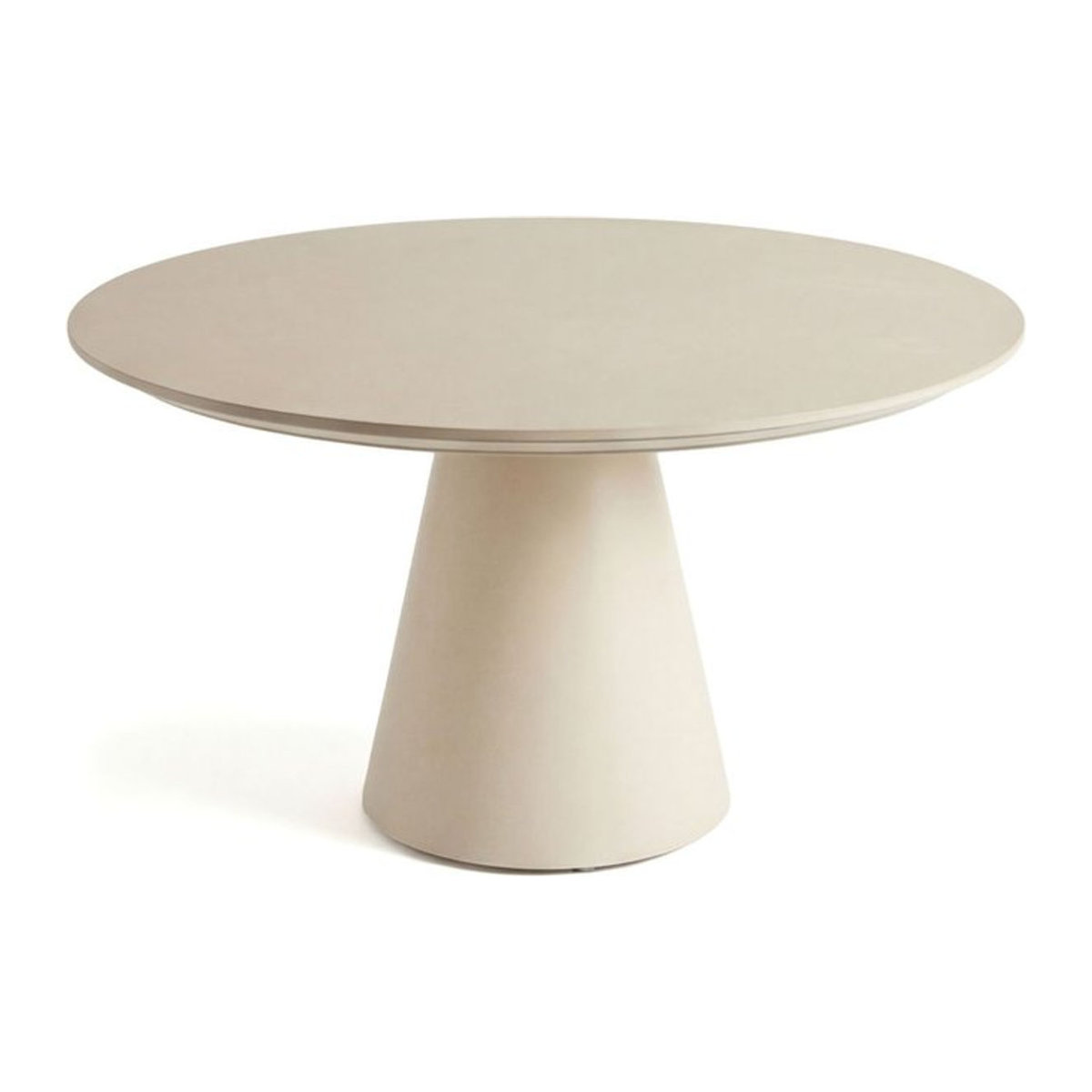 Barths Cuba Runder Esstisch in Beige mit Naturstein und Aluminium, Durchmesser: 140 cm, Höhe: 75 cm - Bild 1