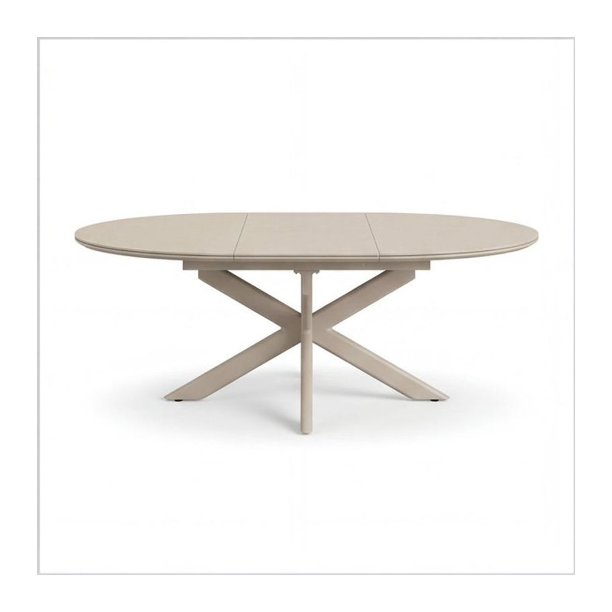 Barths Fellow Ausziehtisch Rund in Beige mit Naturstein und Aluminium, B/T/H: 145 x 145 x 75 cm bis 200 x 200 x 75 cm - Bild 1