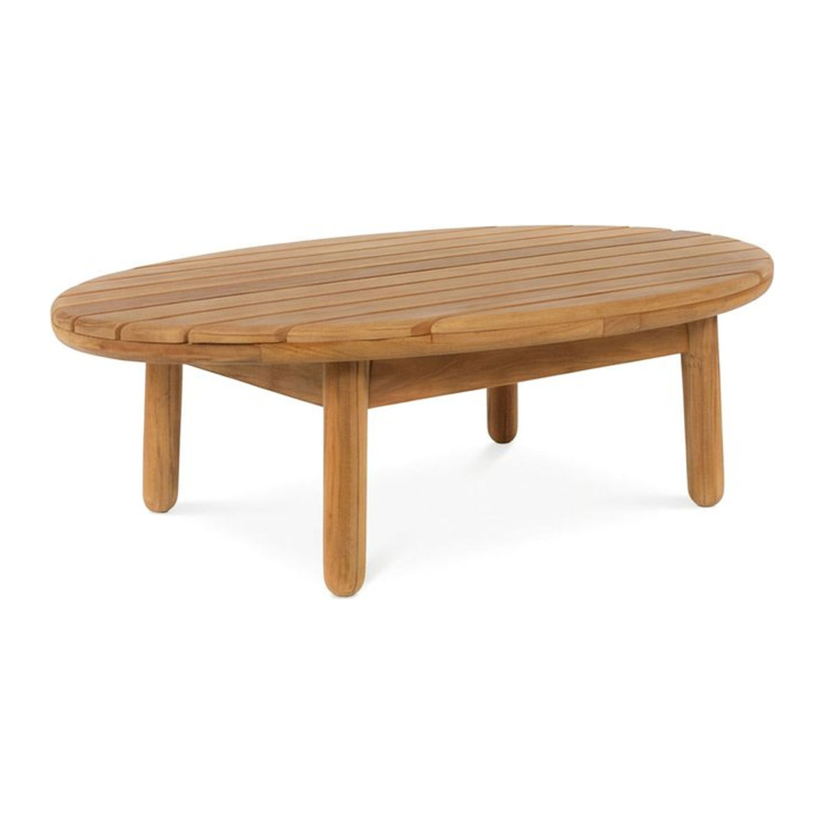 Barths Lungo Beistelltisch aus Teak in Braun, Rechteckig, B: 60 cm, T: 90 cm, H: 25 cm - Bild 1