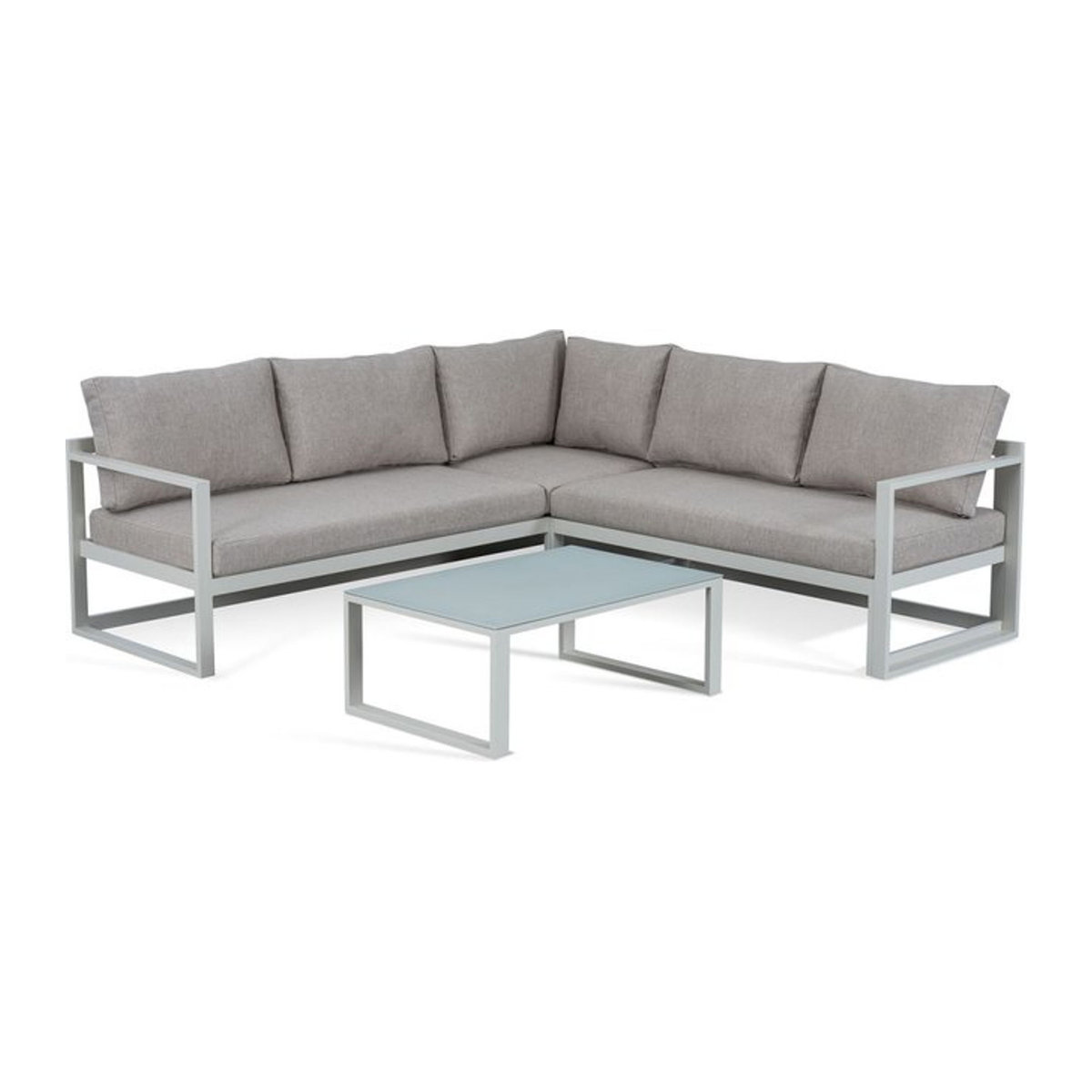 Barths Paros Modernes Lounge-Set in Beige B/T/H: 212 x 70 x 77 cm - Bild 1