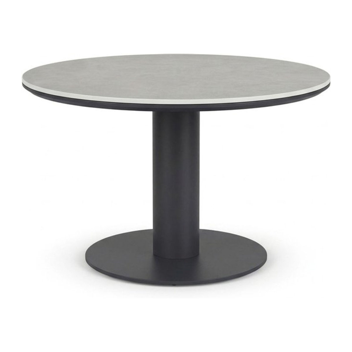 Barths Porto Runder Esstisch in Anthrazit aus Stahl und Aluminium Durchmesser: 130 cm, Höhe: 74 cm - Bild 1