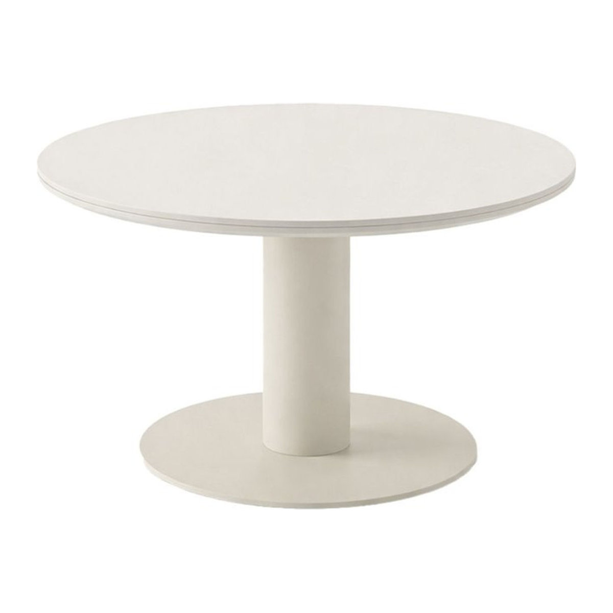 Barths Porto Runder Esstisch in Beige mit Naturstein und Aluminium, Durchmesser: 130 cm, Höhe: 74 cm - Bild 1