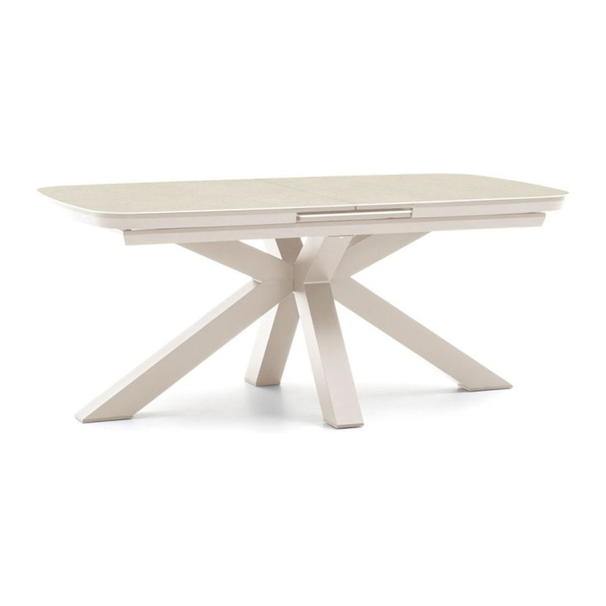 Barths Torino Ausziehtisch in Beige mit Naturstein und Aluminium, Rechteckig, B/T/H: 220 x 100 x 76 cm - Bild 1