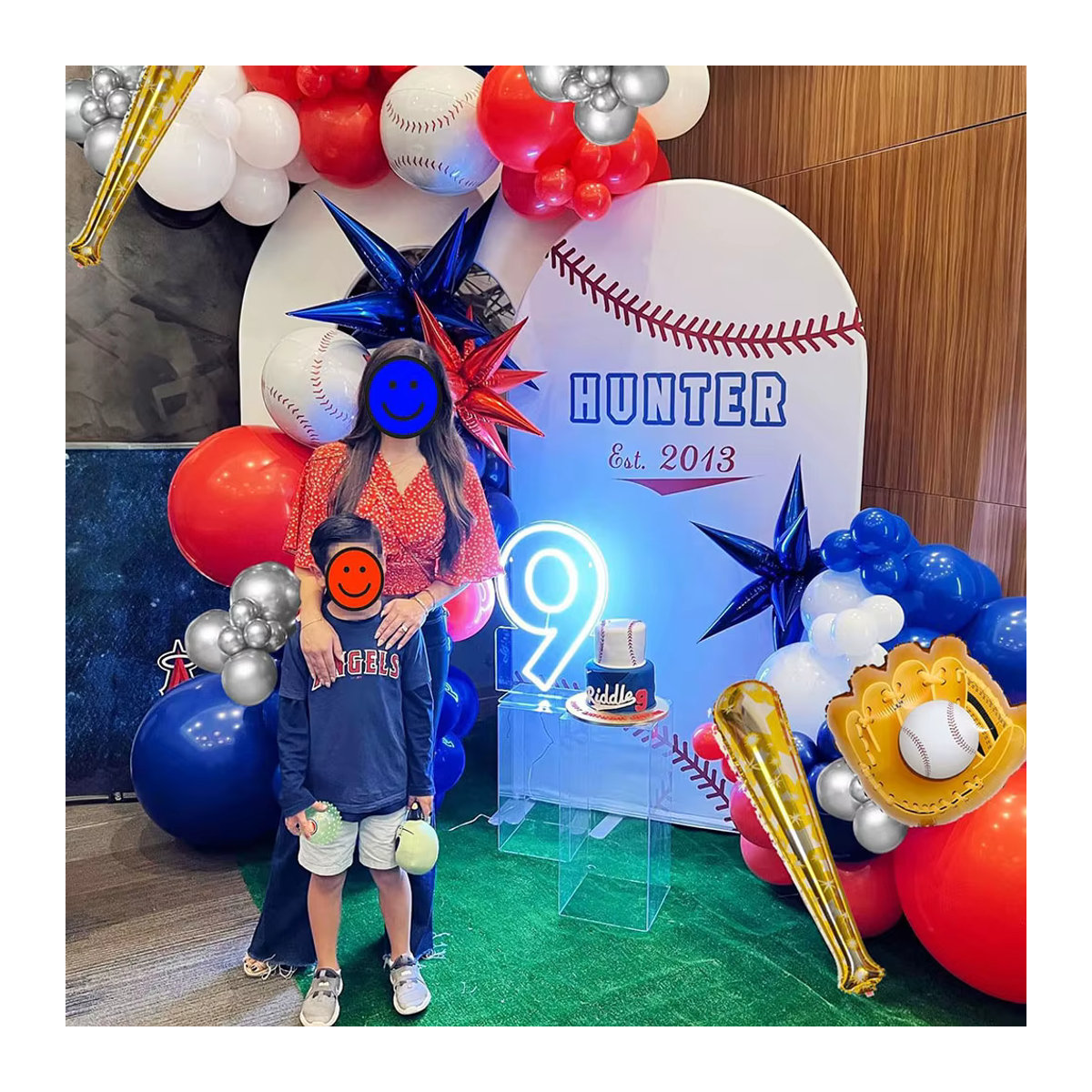 Baseball-Ballon-Girlanden-Set mit 150 Teilen in Rot, Blau und Silber für deine Sport-Party oder zum 1. Geburtstag - Bild 3