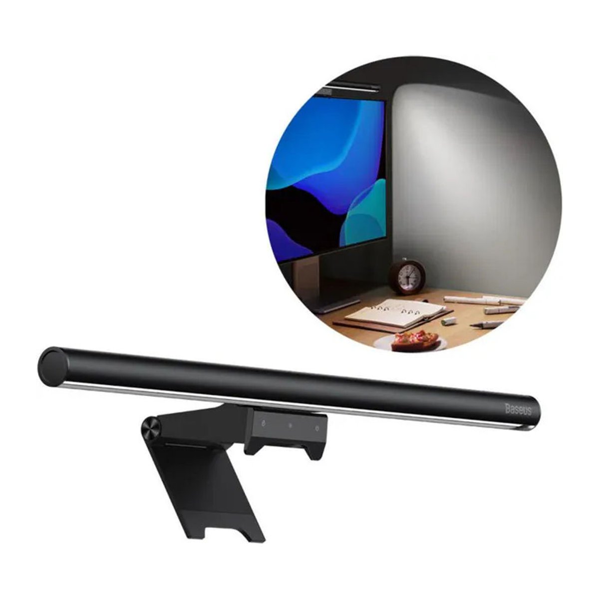 Baseus LED Monitor-Schreibtischlampe in Schwarz für die Bildschirmbeleuchtung - Bild 2