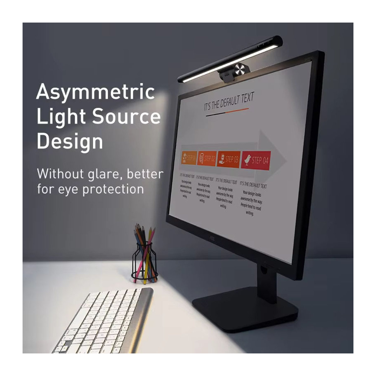 Baseus LED-Schreibtischlampe als Monitorlicht für PC und Laptop in Schwarz - Bild 5