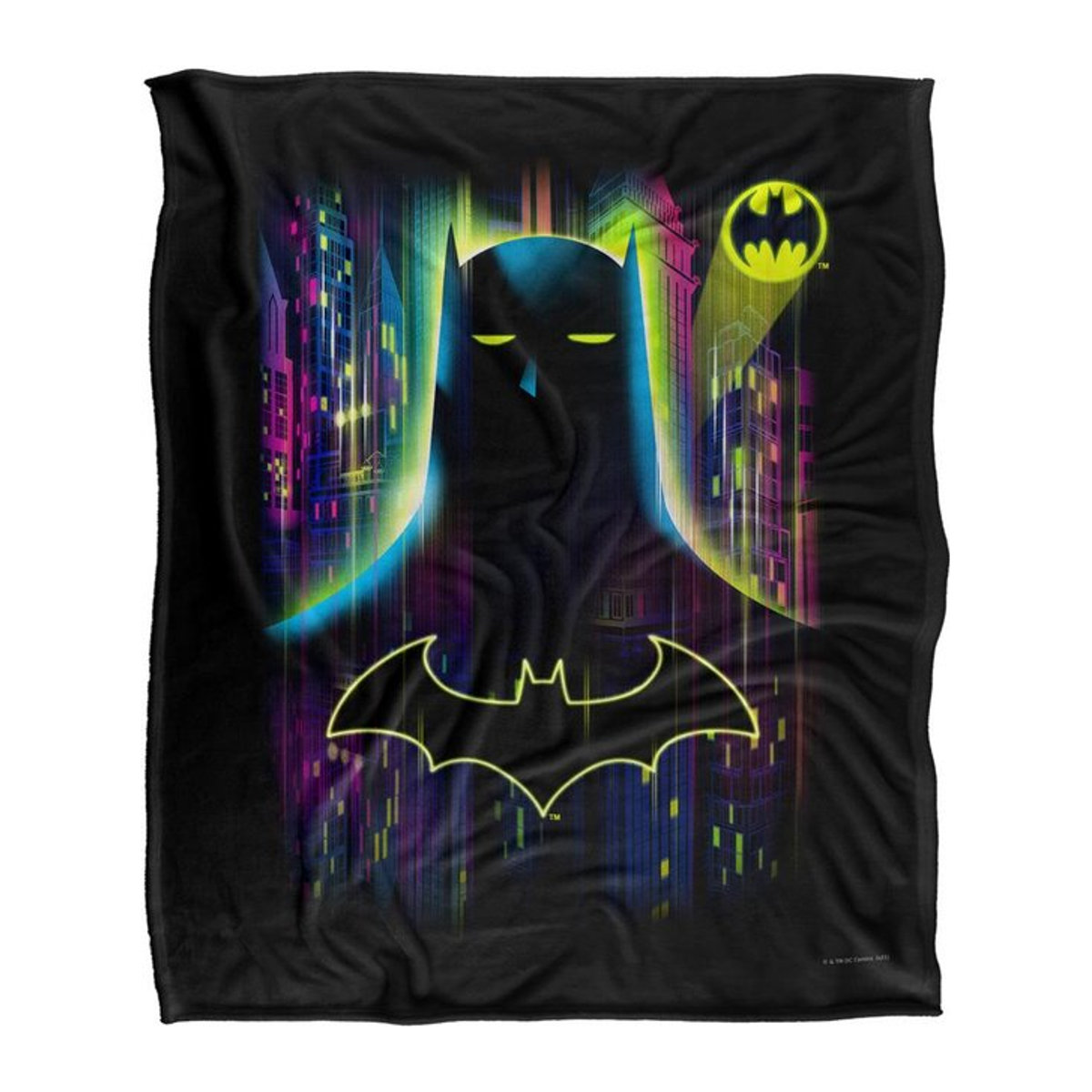 Batman Neon Decke in Schwarz One Size - Bild 1