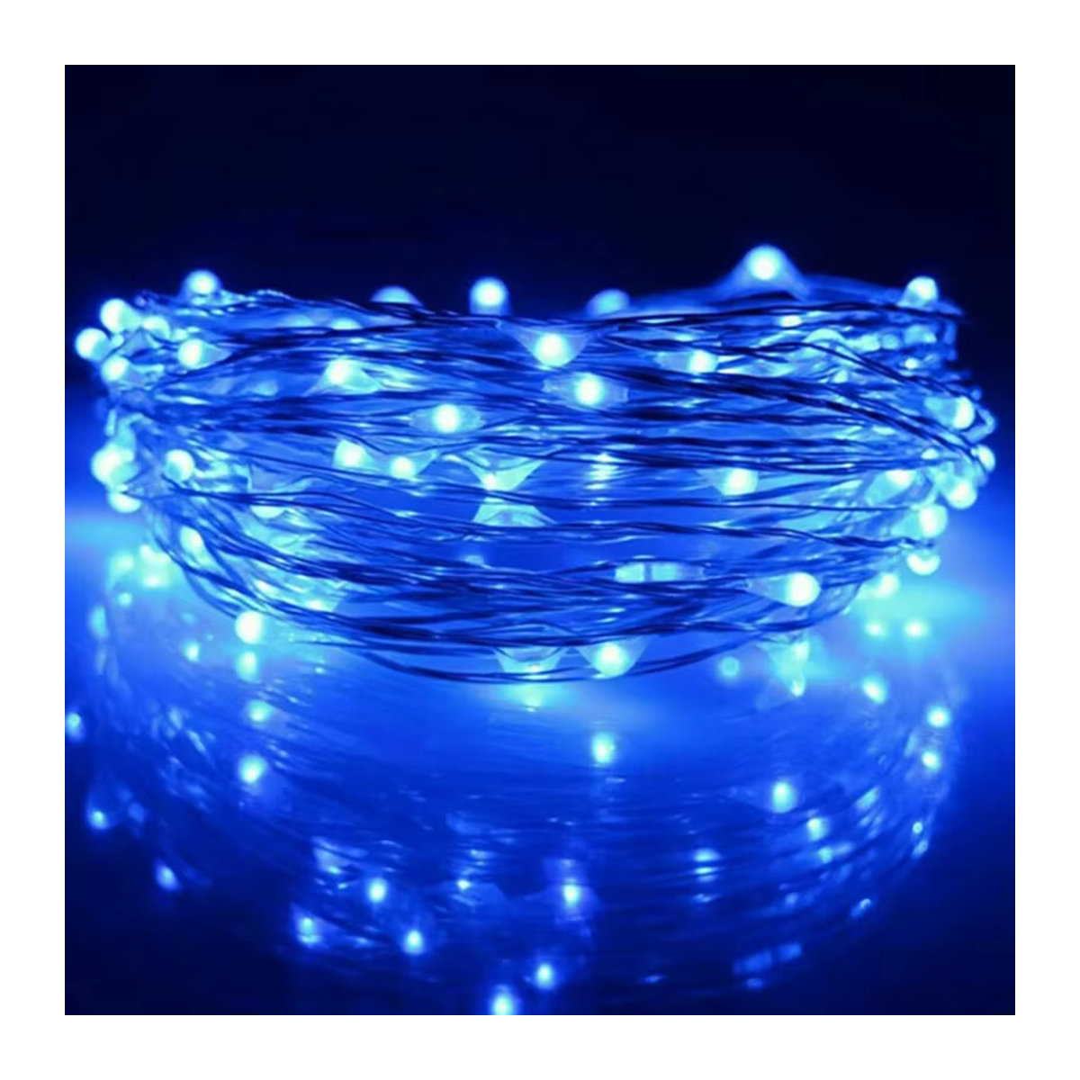 Batteriebetriebene LED Kupferdraht Lichterkette als Fee-Lichterkette für Weihnachtsbeleuchtung, Hochzeit und Party-Dekoration in verschiedenen Längen von 1 m bis 10 m - Bild 6