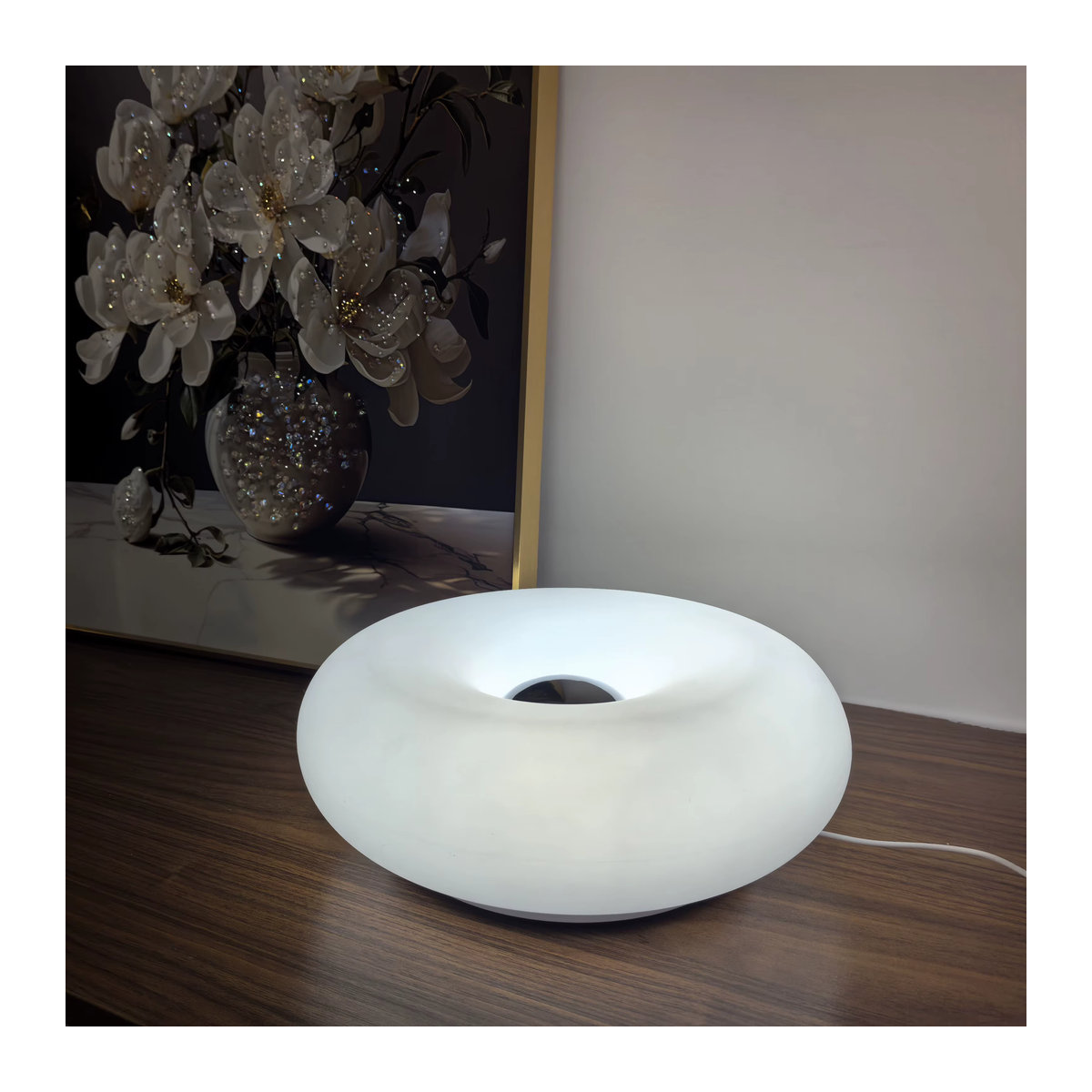 Bauhaus Tischlampe in Gelb, minimalistisches Design aus Kunststoff für Schlafzimmer und Wohnzimmer - Bild 2