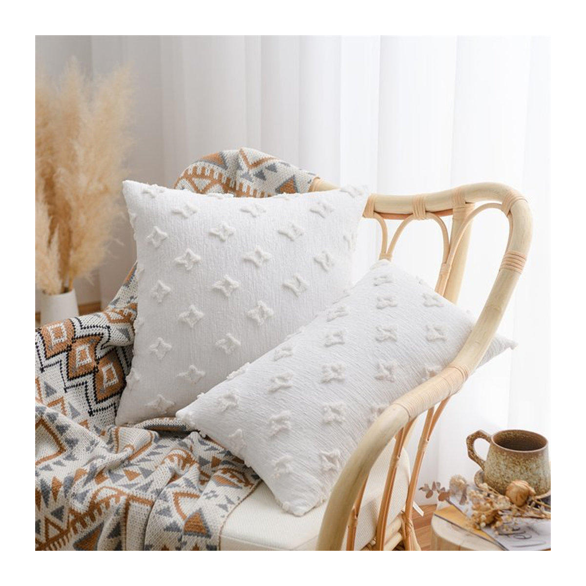 Baumwolle Leinen Kissenbezug für Sofa und Wohnzimmer in verschiedenen Größen: 30 x 50 cm, 45 x 45 cm und 50 x 50 cm - Bild 1